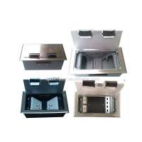 High quality standard grounding silver stainless steel outlet floor box